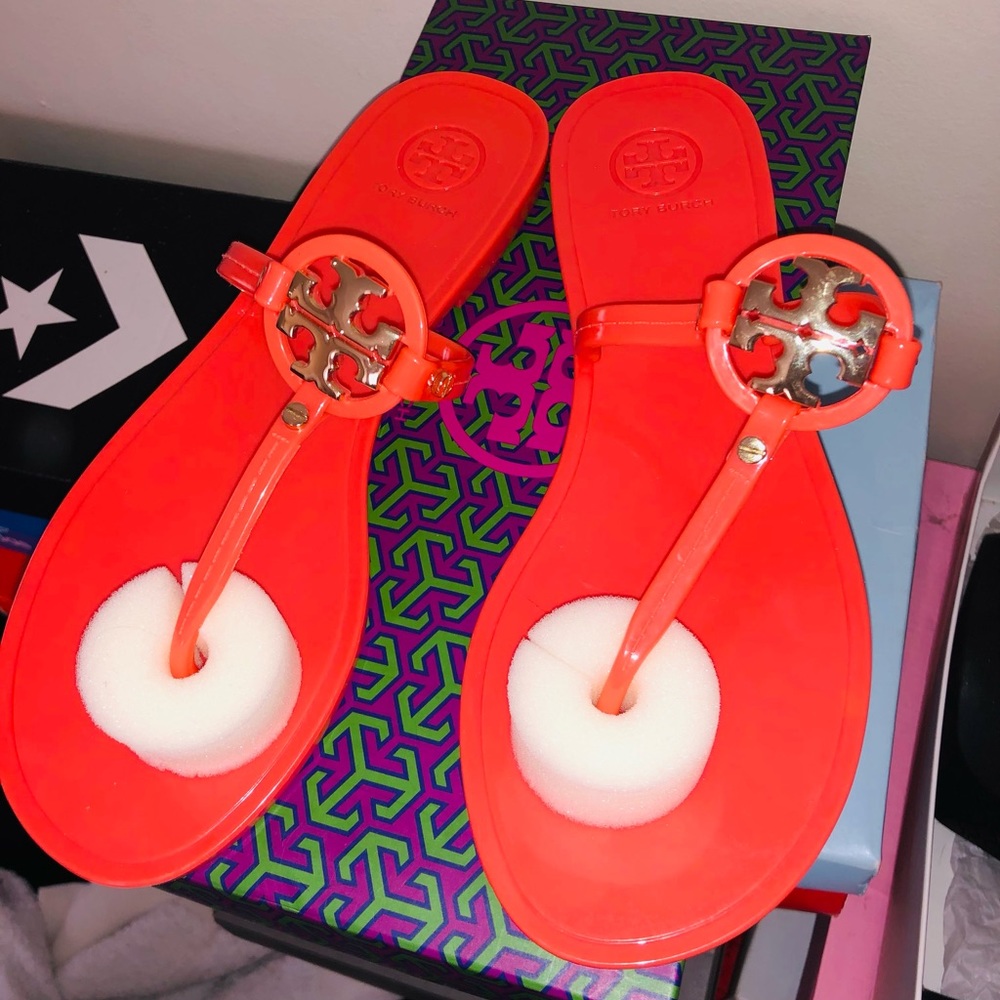 Authentic Tory Burch mini Miller jelly sandals